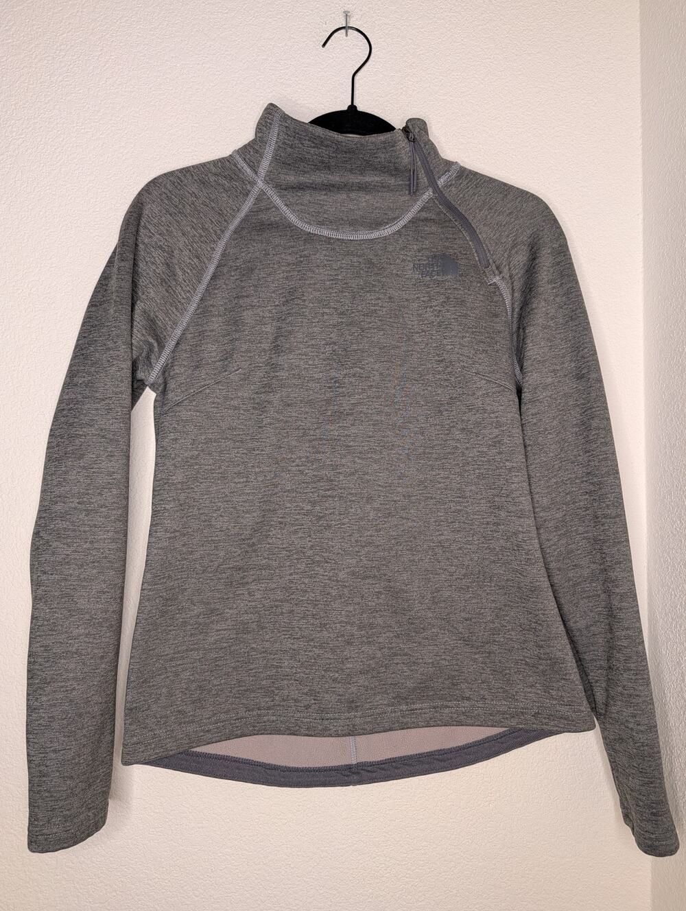 The North Face Womens Fleece-Lined Longsleeve S Asymmetrical Zip Gorpcore Active